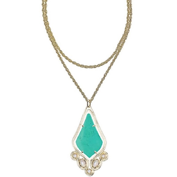 Kendra Scott Teal Teresa Necklace - Picture 2 of 6